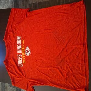 Men's Majestic Red Chiefs Kingdom Football Tee, Heather, Dri- Fit, XXL